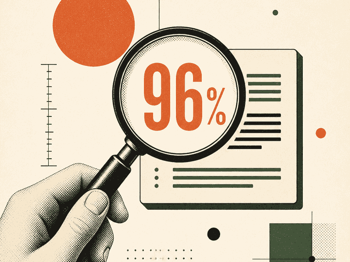 Illustration: a magnifying glass over a game info panel