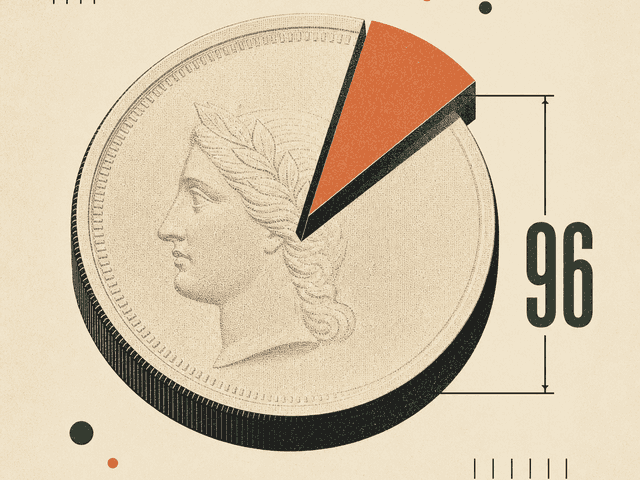 Illustration: a coin split into two unequal segments